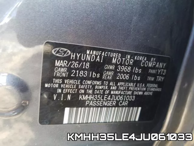 KMHH35LE4JU061033 фото 2