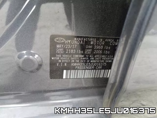 KMHH35LE5JU016375 фото 2