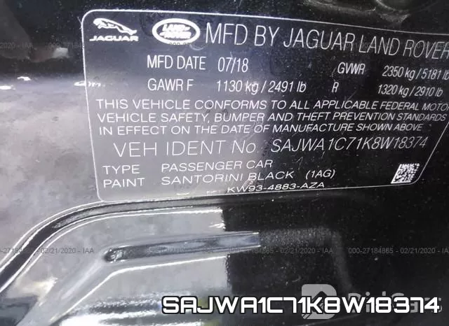 SAJWA1C71K8W18374 фото 10