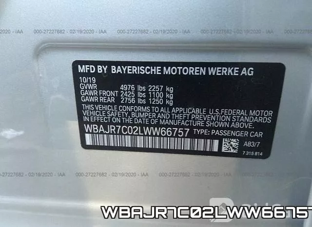 WBAJR7C02LWW66757 фото 10