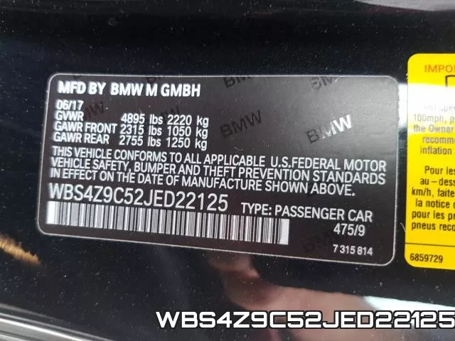 WBS4Z9C52JED22125 фото 2