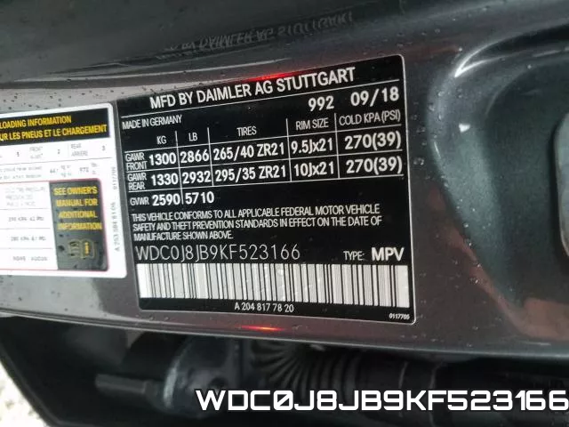 WDC0J8JB9KF523166 фото 2