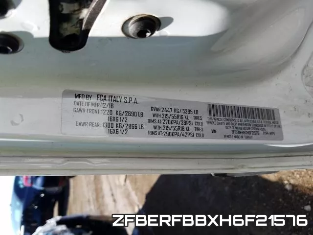 ZFBERFBBXH6F21576 фото 2