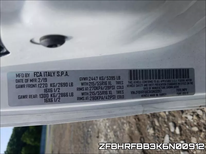 ZFBHRFBB3K6N00912 фото 2