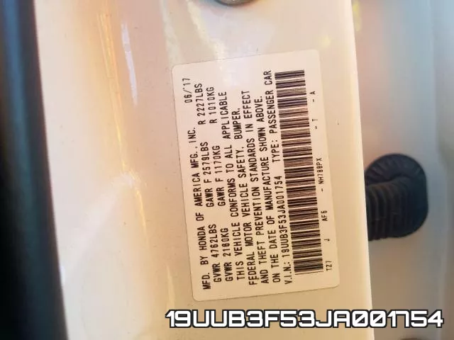 19UUB3F53JA001754 фото 2