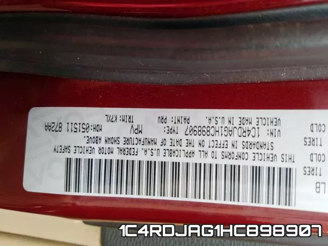 1C4RDJAG1HC898907 фото 2