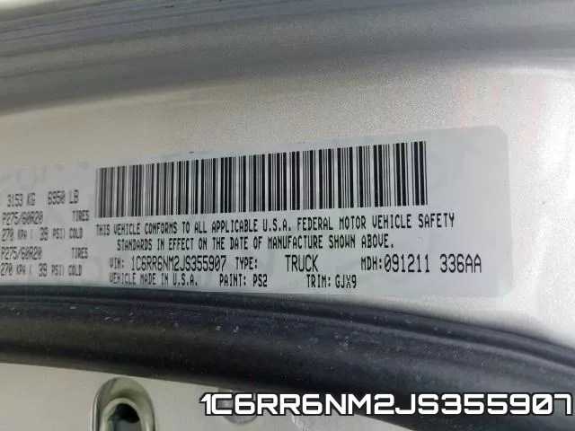 1C6RR6NM2JS355907 фото 2