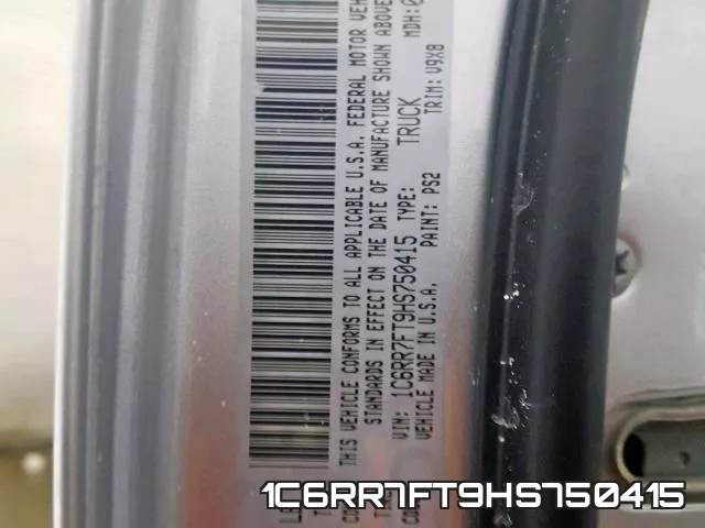 1C6RR7FT9HS750415 фото 2
