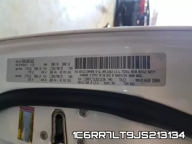 1C6RR7LT9JS213134 фото 2