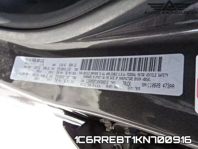 1C6RREBT1KN700916 фото 2