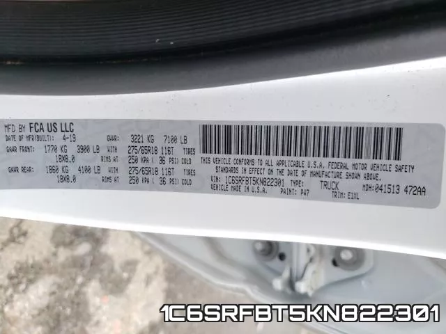 1C6SRFBT5KN822301 фото 2