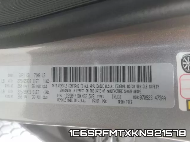 1C6SRFMTXKN921578 фото 2
