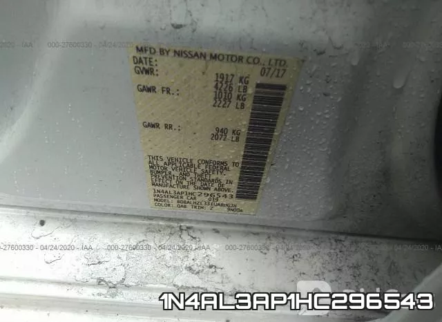 1N4AL3AP1HC296543 фото 10