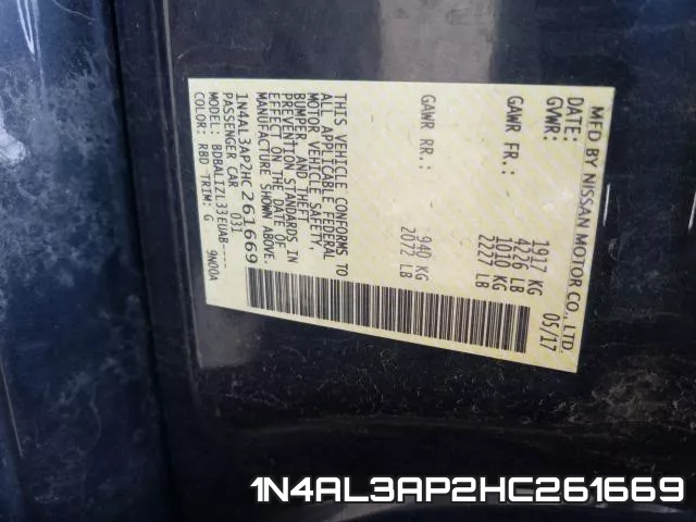 1N4AL3AP2HC261669 фото 2