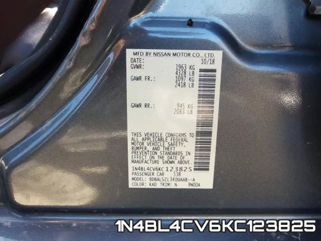 1N4BL4CV6KC123825 фото 2