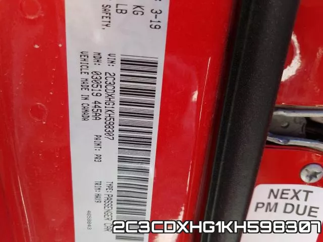 2C3CDXHG1KH598307 фото 2