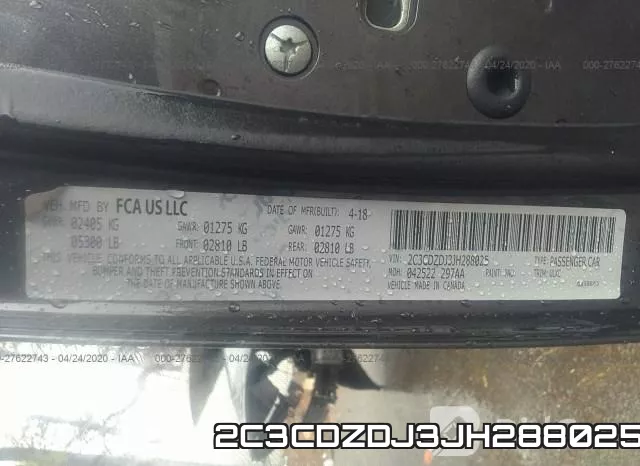 2C3CDZDJ3JH288025 фото 10