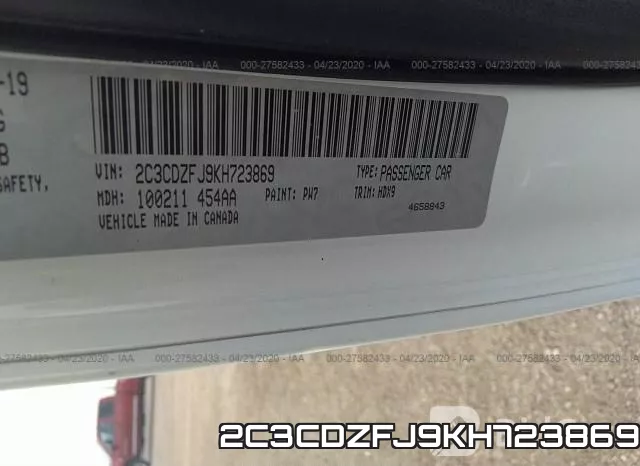 2C3CDZFJ9KH723869 фото 9
