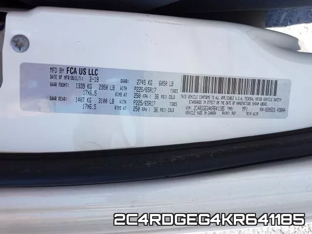 2C4RDGEG4KR641185 фото 2