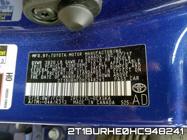 2T1BURHE0HC948241 фото 2