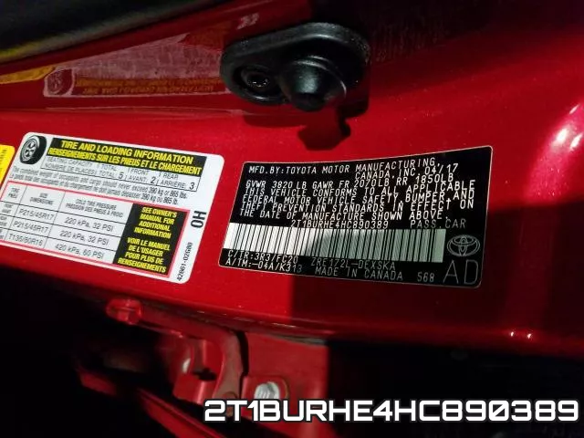 2T1BURHE4HC890389 фото 2