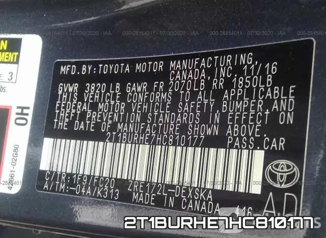 2T1BURHE7HC810177 фото 10