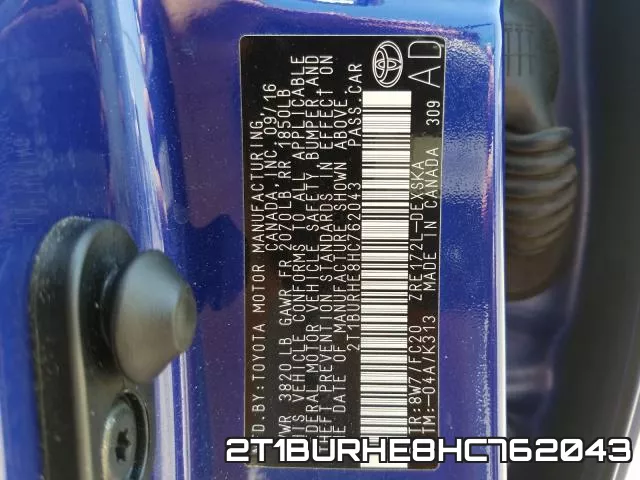 2T1BURHE8HC762043 фото 2