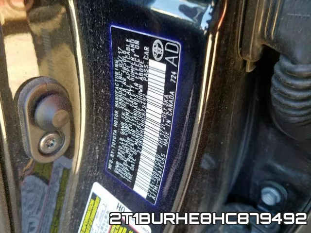 2T1BURHE8HC879492 фото 2