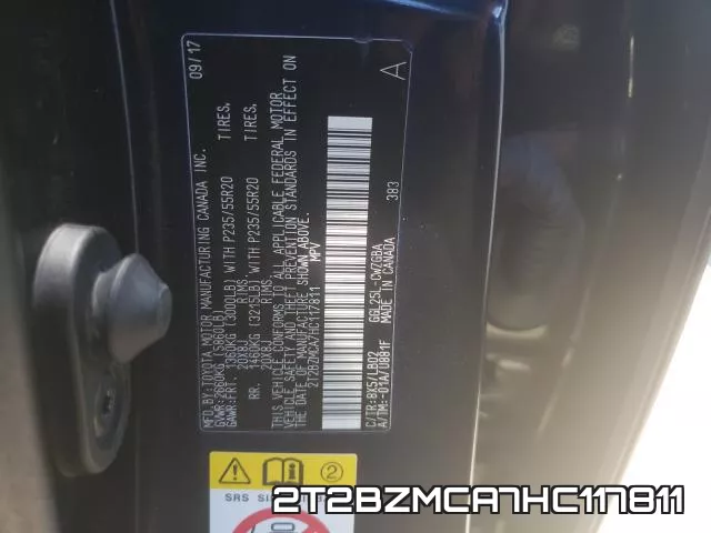 2T2BZMCA7HC117811 фото 2