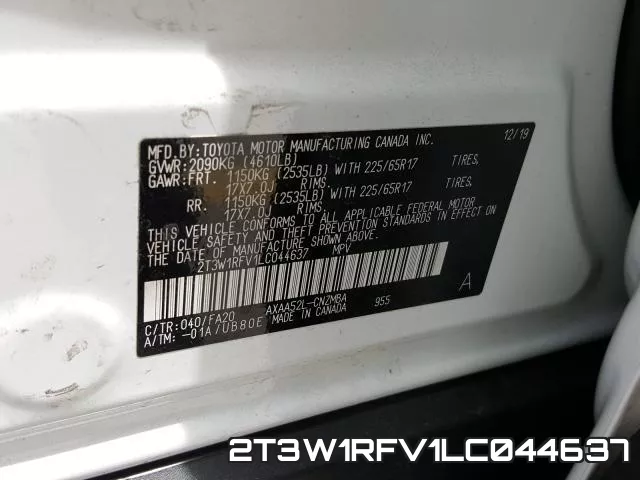 2T3W1RFV1LC044637 фото 2