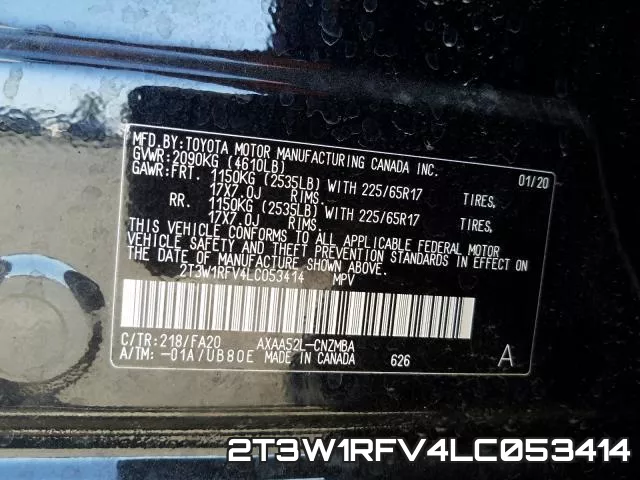 2T3W1RFV4LC053414 фото 2