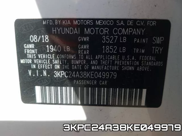 3KPC24A38KE049979 фото 2