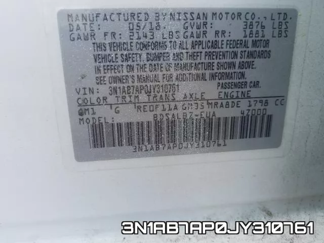 3N1AB7AP0JY310761 фото 2
