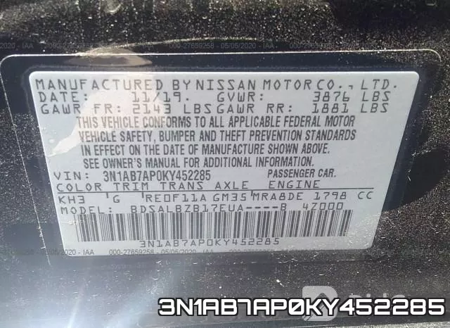 3N1AB7AP0KY452285 фото 10