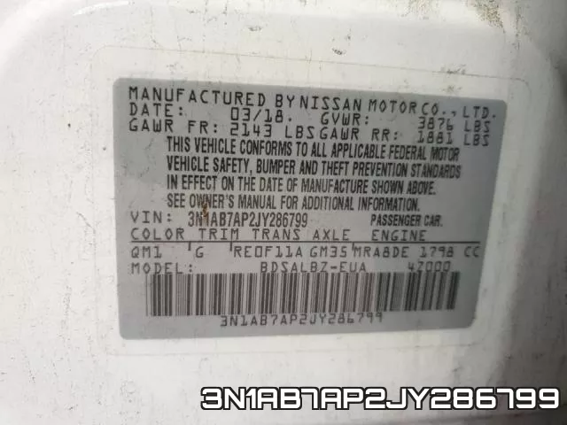 3N1AB7AP2JY286799 фото 2