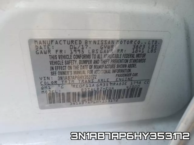3N1AB7AP6HY353172 фото 2