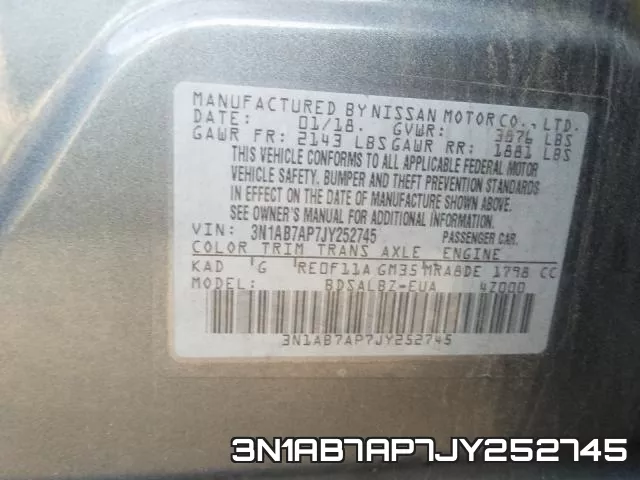 3N1AB7AP7JY252745 фото 2