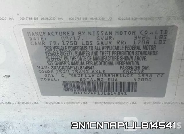 3N1CN7AP1JL814541 фото 10