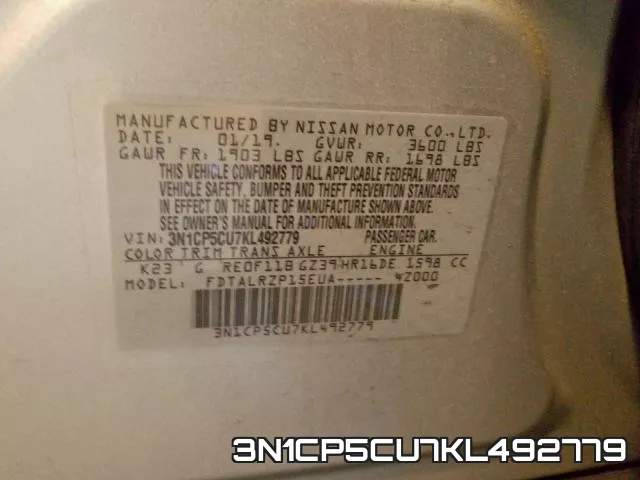 3N1CP5CU7KL492779 фото 2