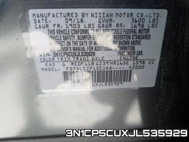 3N1CP5CUXJL535929 фото 2