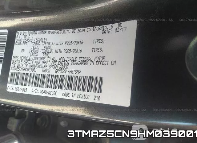 3TMAZ5CN9HM039001 фото 10