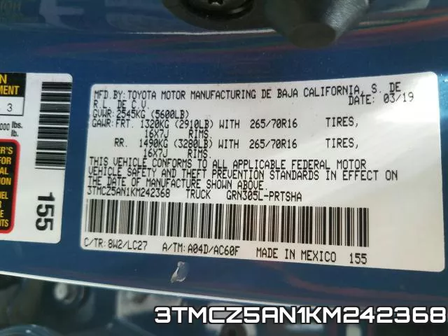 3TMCZ5AN1KM242368 фото 2