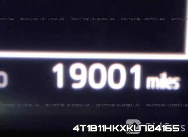 4T1B11HKXKU704165 фото 8