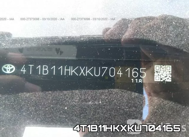 4T1B11HKXKU704165 фото 10
