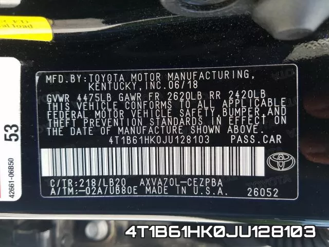 4T1B61HK0JU128103 фото 2