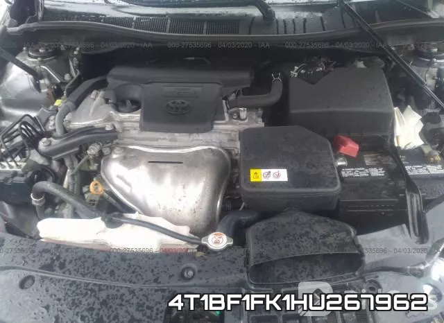 4T1BF1FK1HU267962 фото 2