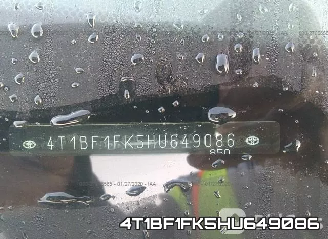 4T1BF1FK5HU649086 фото 10