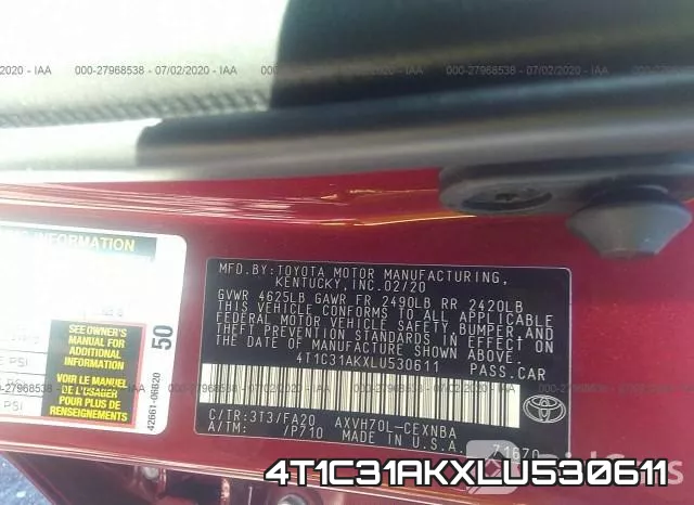 4T1C31AKXLU530611 фото 10