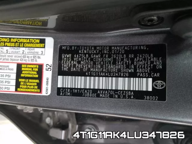 4T1G11AK4LU347826 фото 2