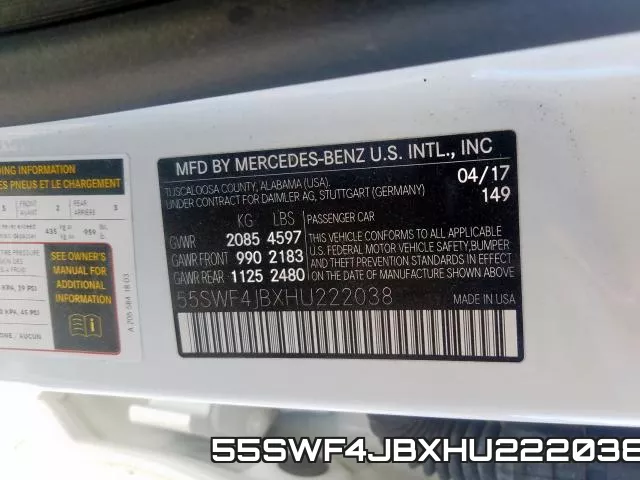 55SWF4JBXHU222038 фото 2